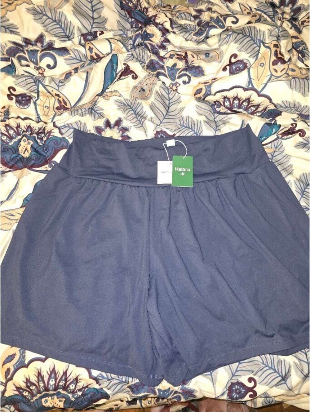 Halara Women's 3X Navy Blue High Waisted 2-in-1  Shorts 7'' with Pockets